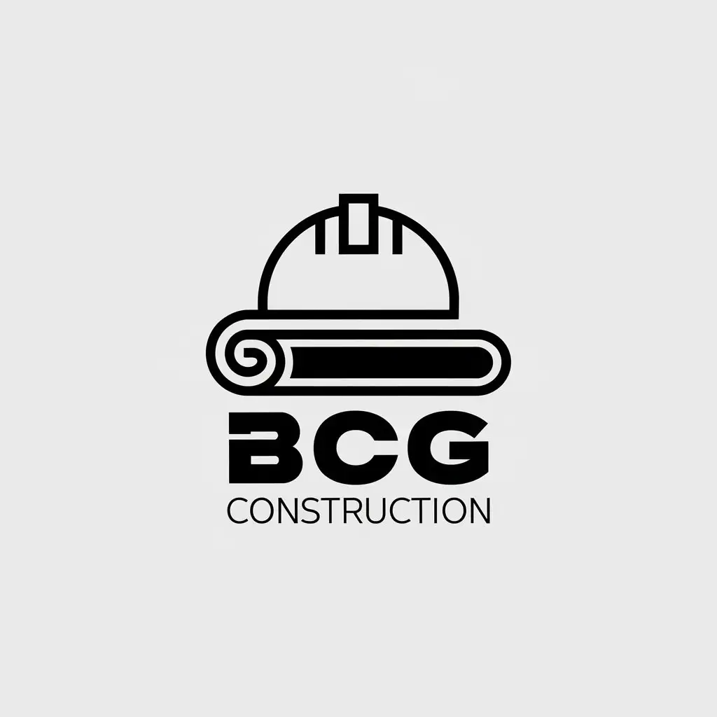 LOGO Design for BCG Construction Minimalistic Vector with Clear Background