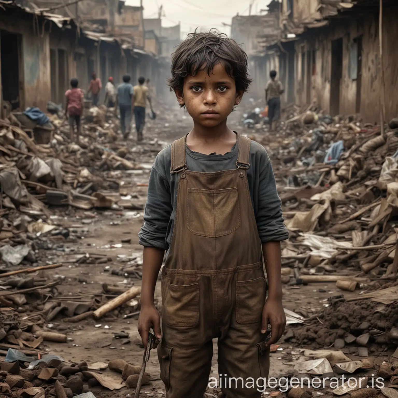 generate a hyper realistic image of The Scourge of Child Labor: The Threat to Innocent Lives