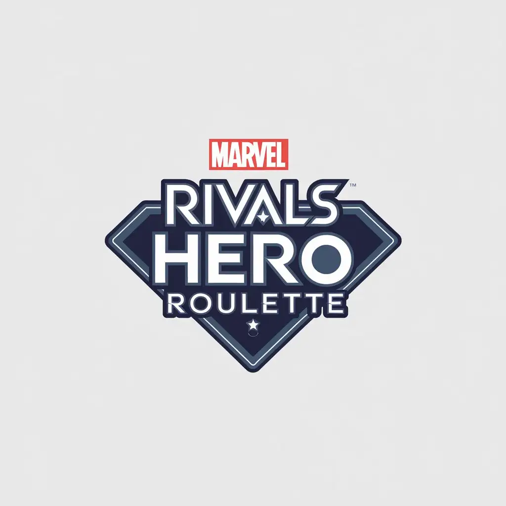 LOGO Design for Marvel Rivals Hero Roulette Superhero Symbol with Clear Background