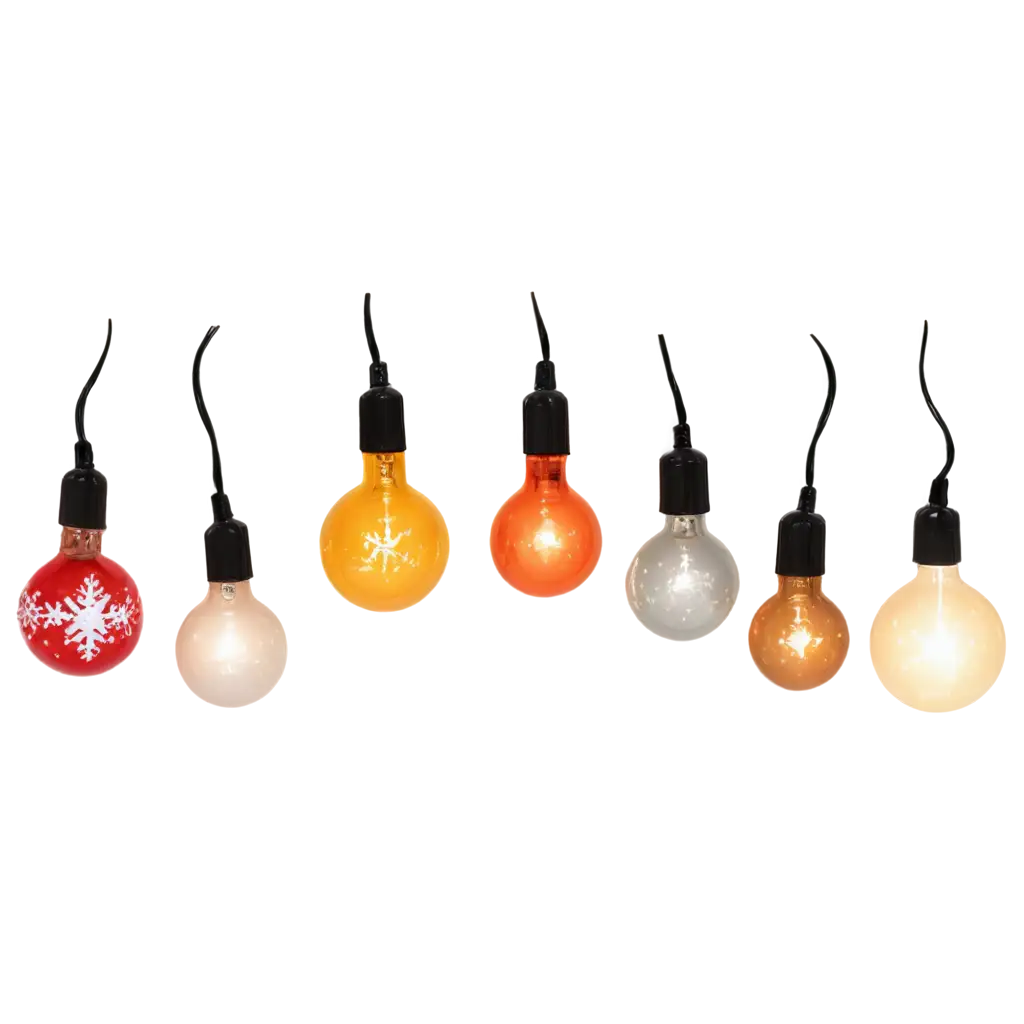 Christmas rounded light bulbs