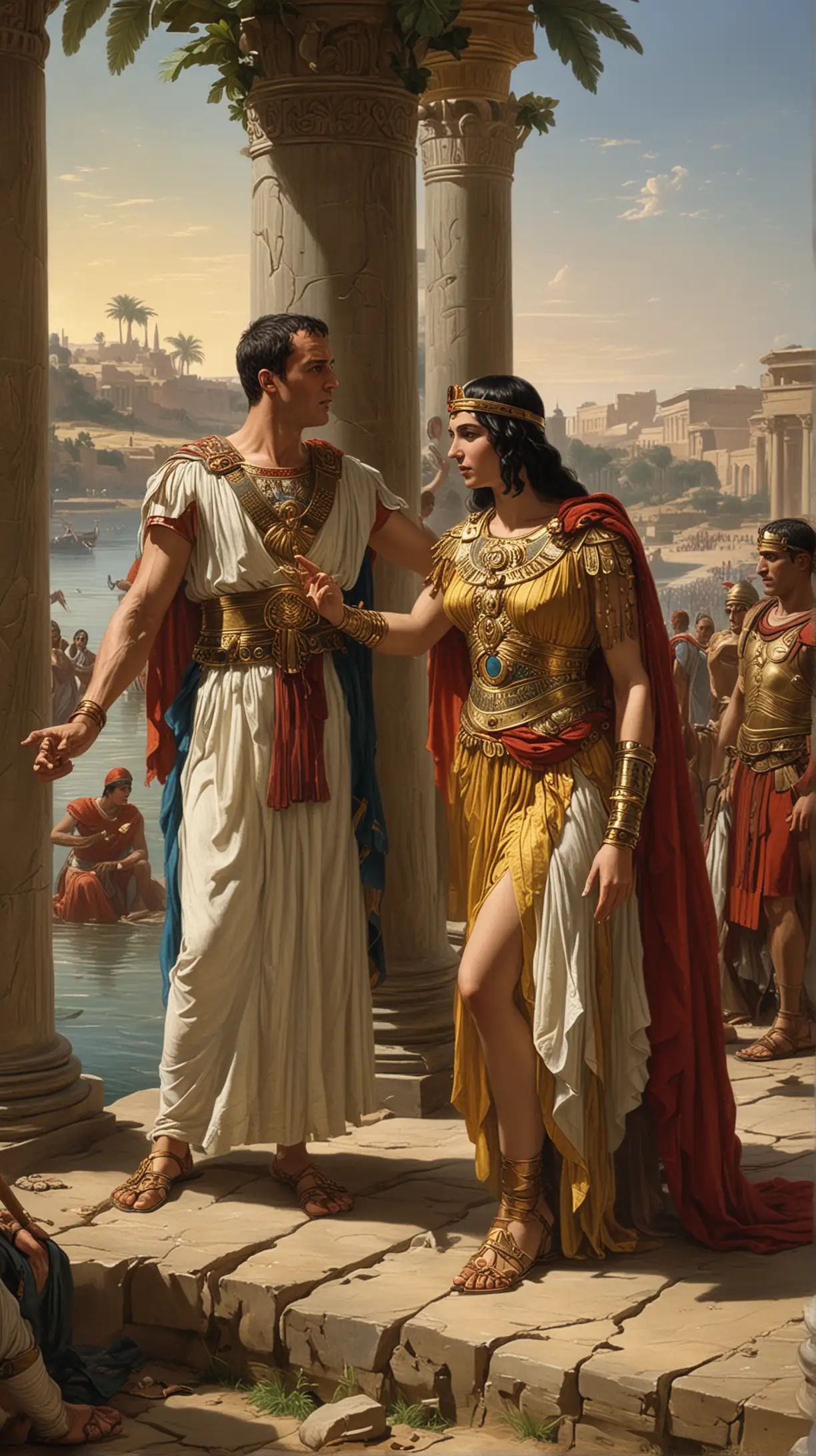 Cleopatra Meeting Julius Caesar on the Banks of the Nile