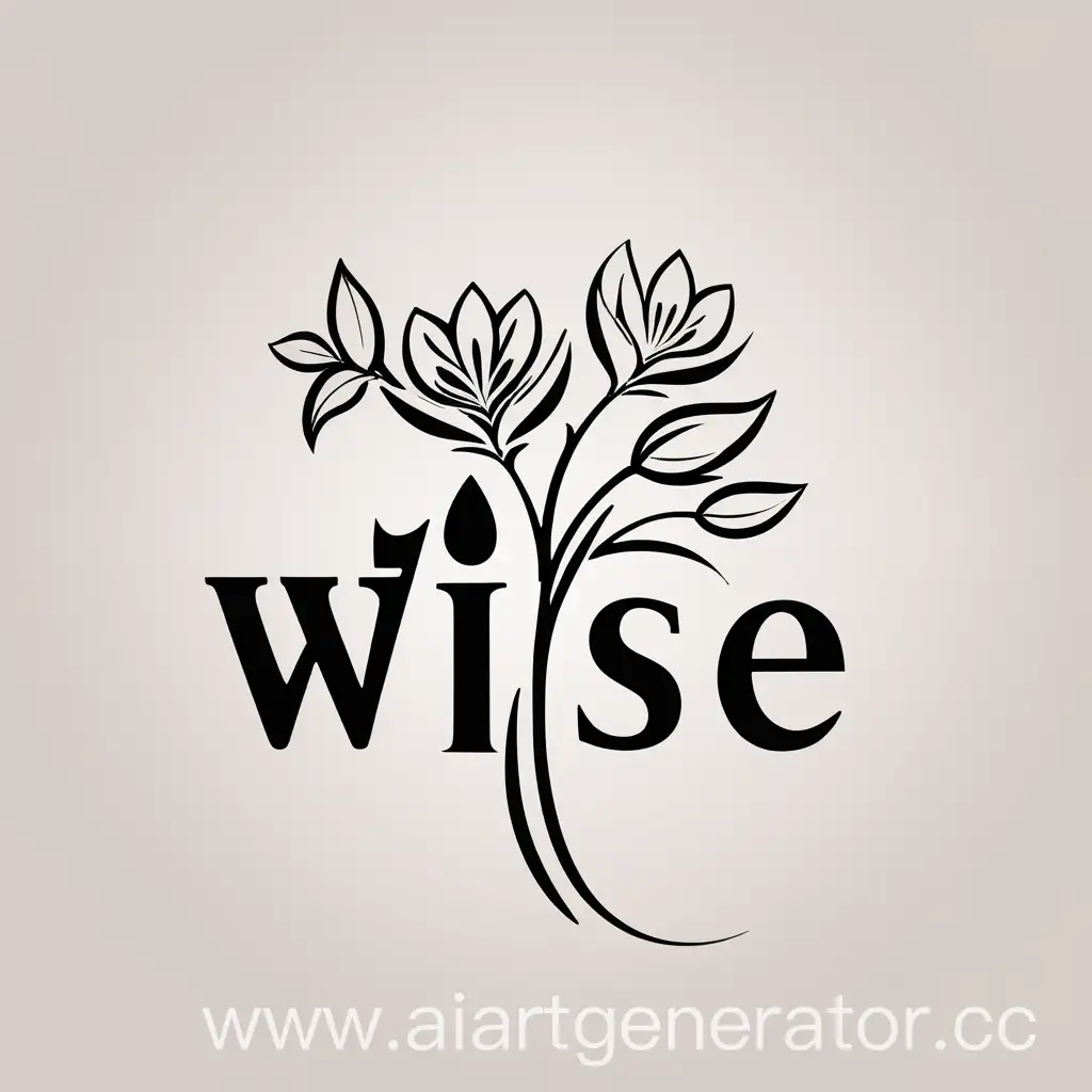 Elegant-Wise-Logo-with-Floral-Minimalist-Design