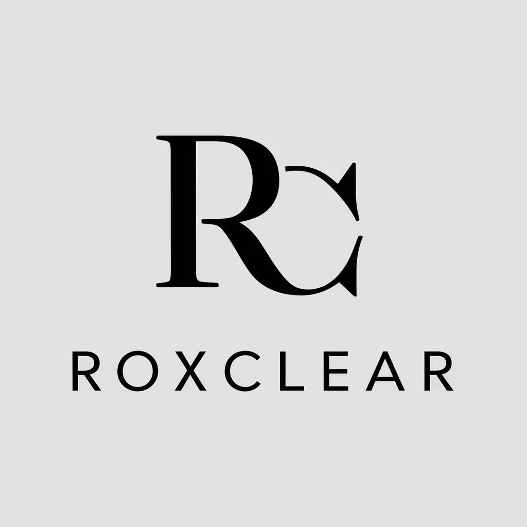 a vector logo design,with the text "roxclear", main symbol:initials,Moderate,be used in broker industry,clear background