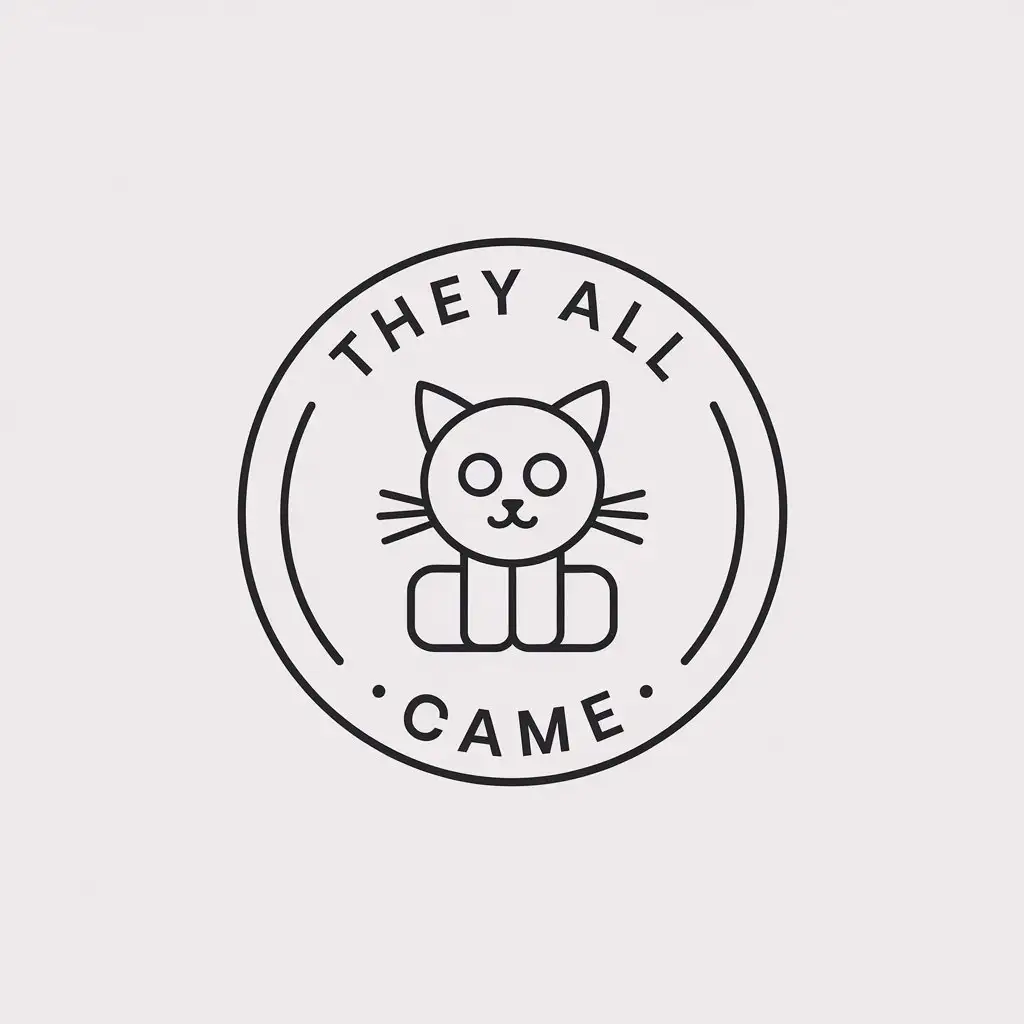 LOGO-Design-for-They-All-Came-Toys-Cat-Minimalistic-Style-for-Retail-Industry