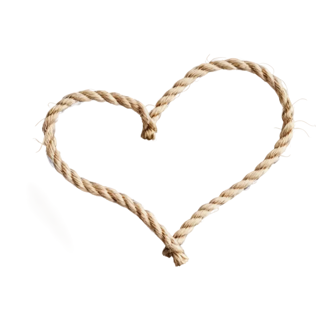 Little-Heart-Made-of-Rope-PNG-HighQuality-Image-for-Creative-Designs