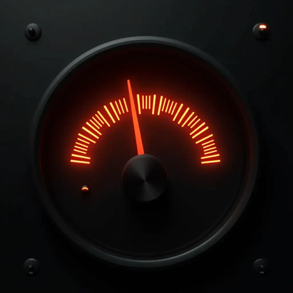 standard volume indicator, An analog VU meter with peak LED, no text