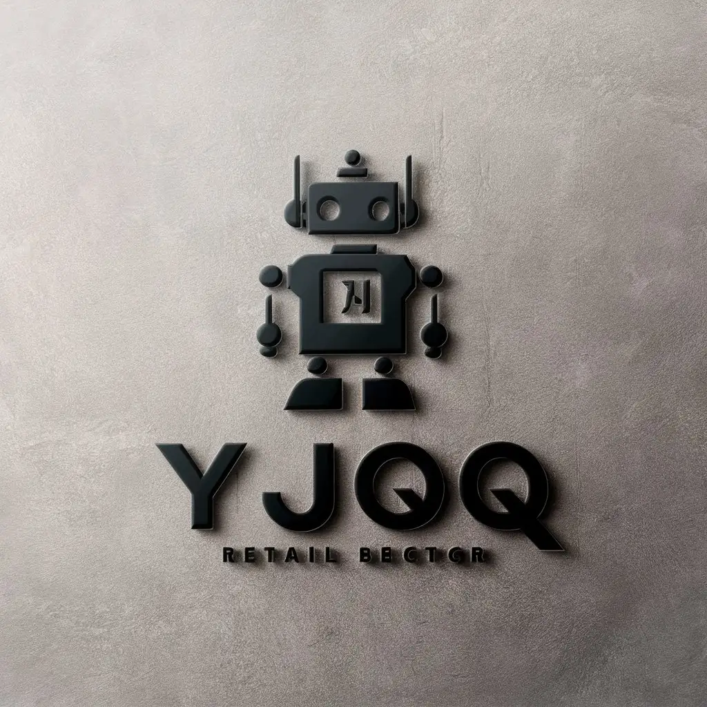 LOGO-Design-for-YJQ-Modern-Robot-Symbol-in-Vector-Format-for-Retail-Industry