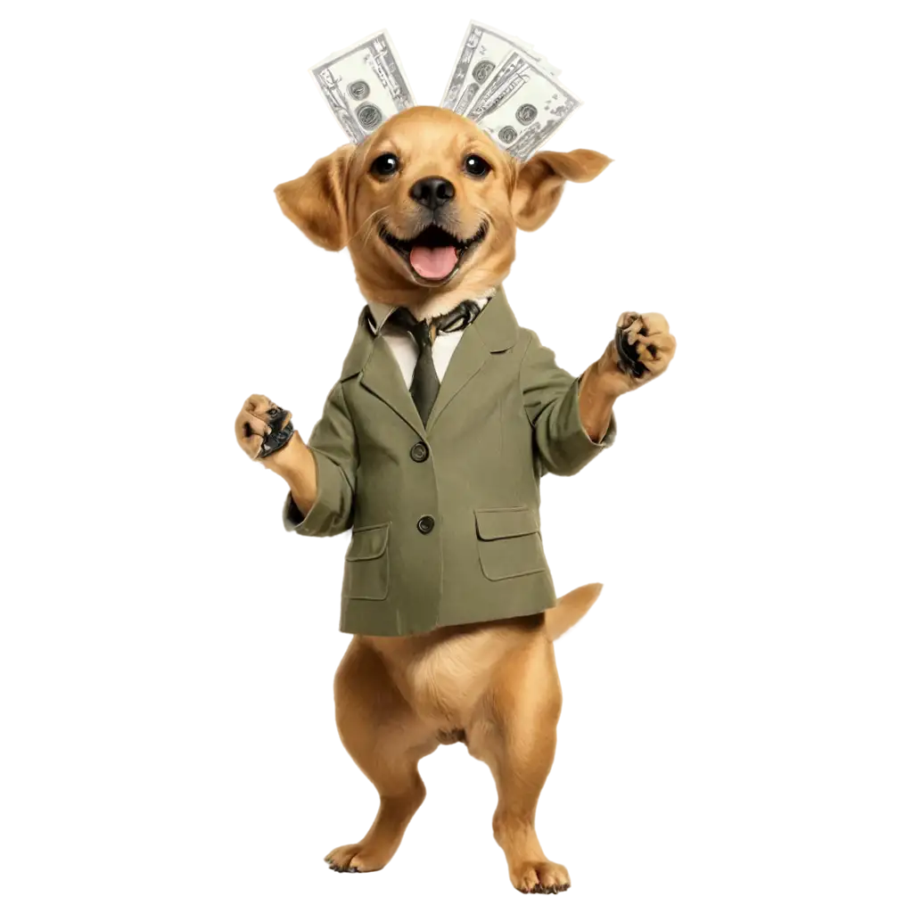 Dancing-Dog-with-Money-PNG-Image-Playful-Canine-Pose-with-Cash