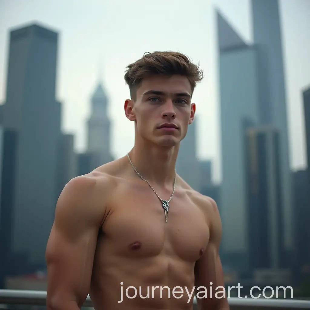 Handsome-19YearOld-Male-with-Abs-in-Moscow-City-Skyscrapers