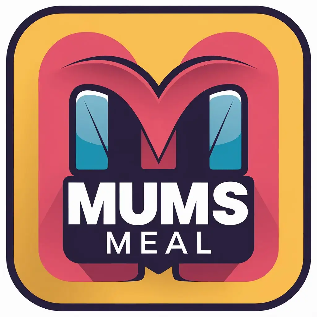 LOGO Design for Mums Meal Bold Modern with Vibrant Colors and Strong Typography