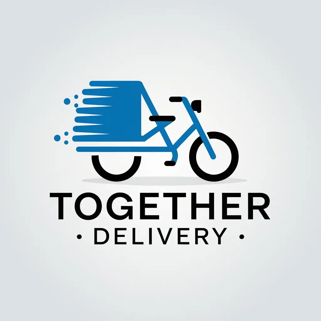 LOGO-Design-For-Together-Delivery-Blue-Delivery-Bike-Theme