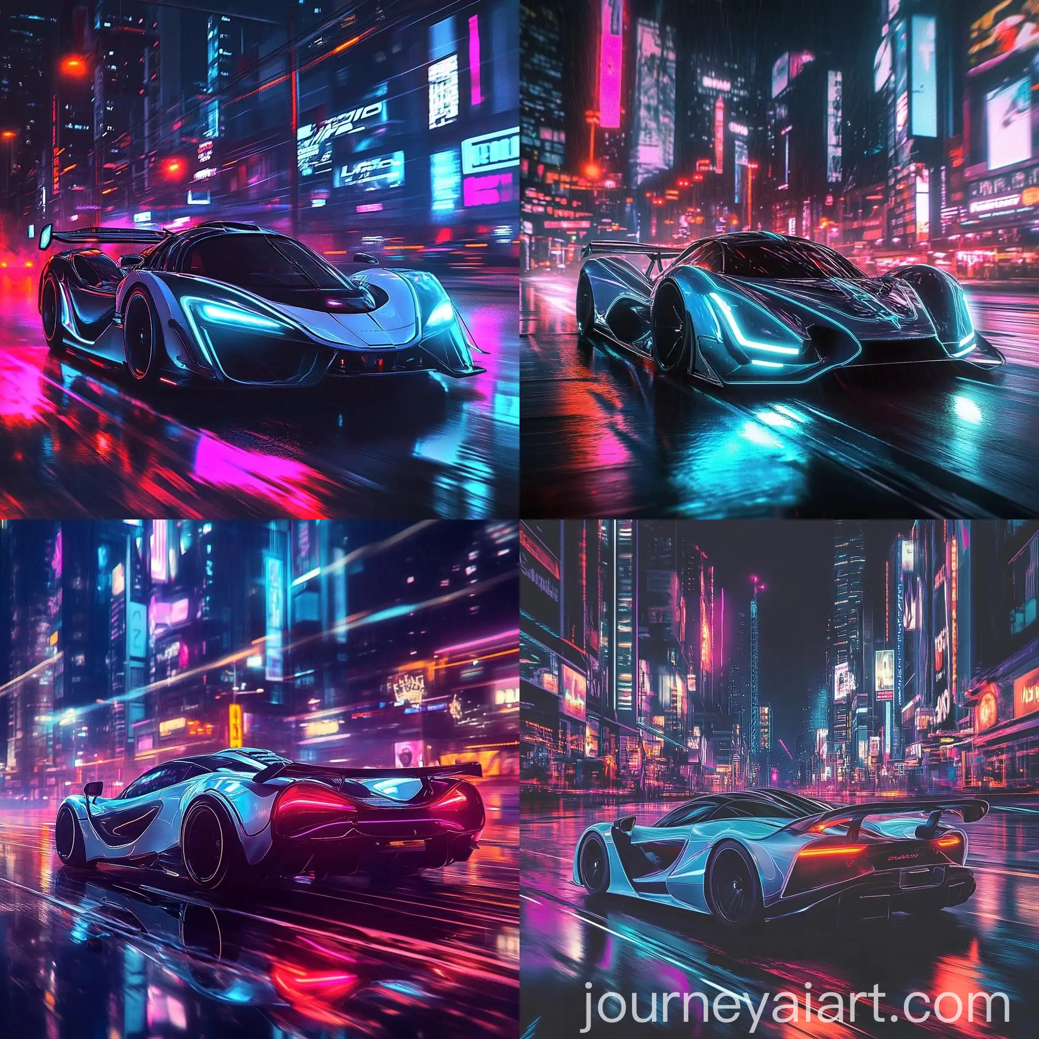 Stylized-Space-Hyper-Car-Racing-Through-Neon-Cityscape