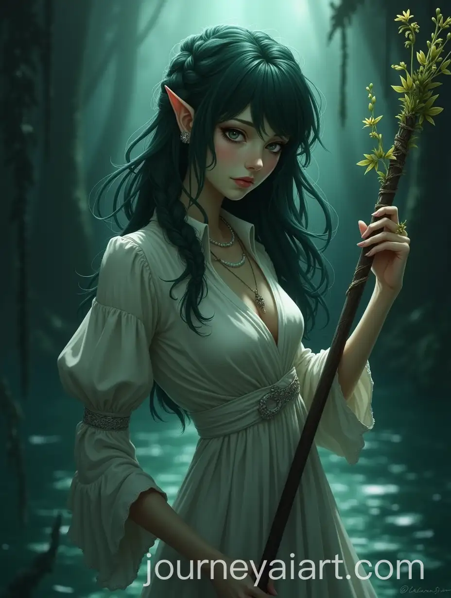 Enchanting-Female-Siren-in-a-Dark-Swamp