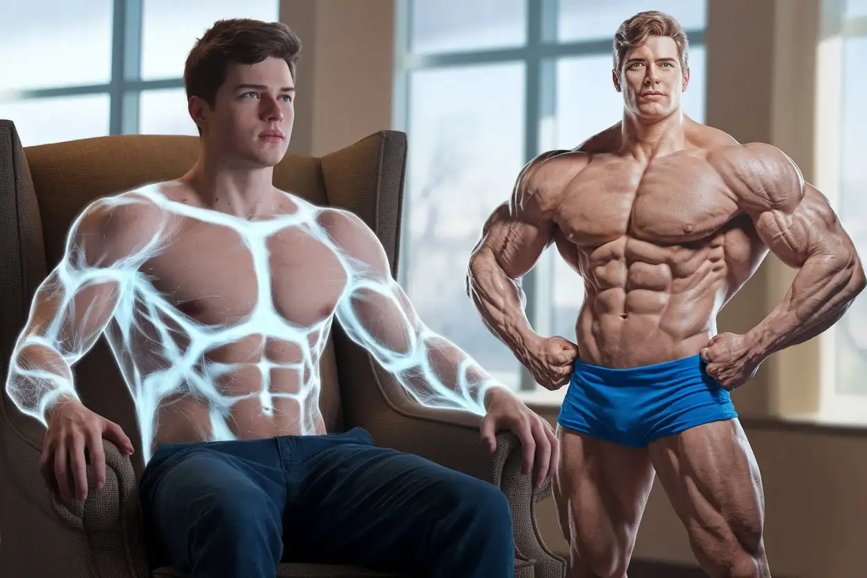 College-Student-Transforming-into-a-Muscular-Superhero-with-Luminous-Blue-Power