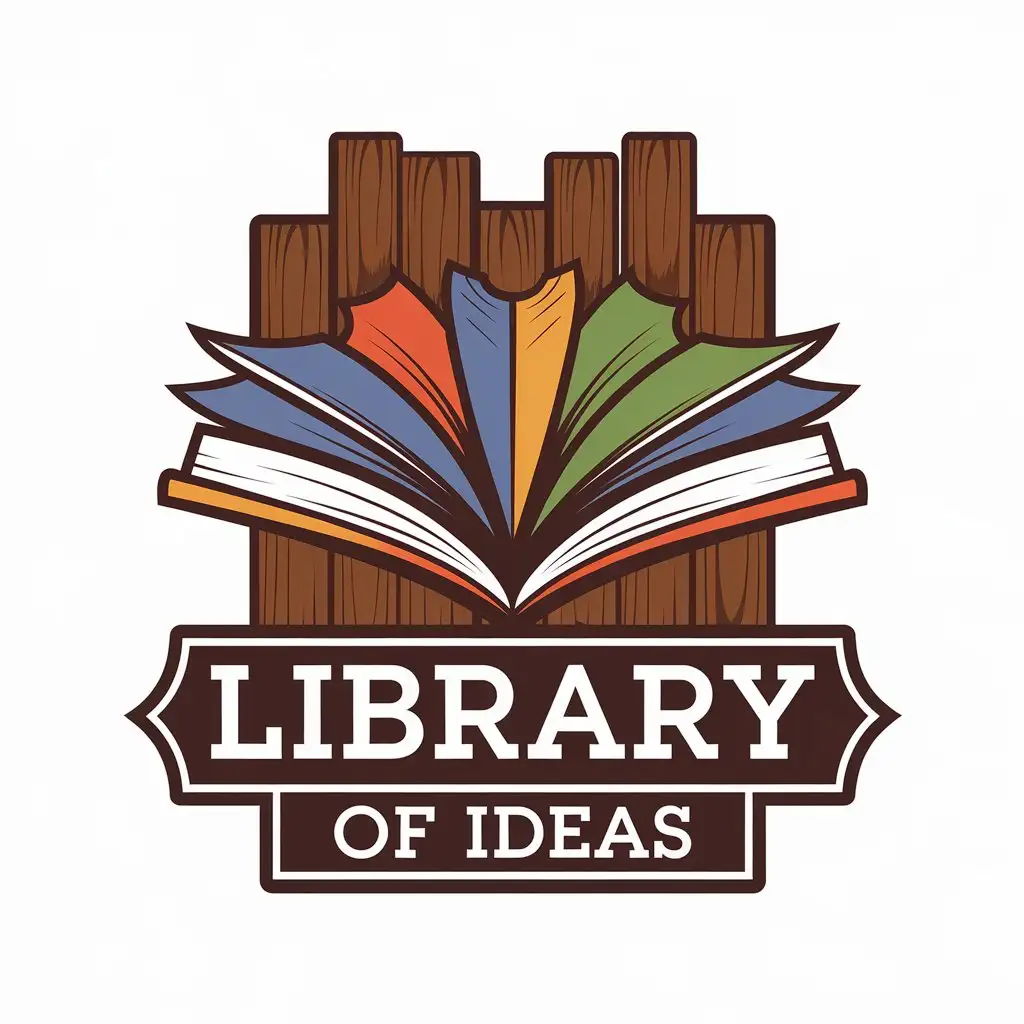 LOGO-Design-For-Library-of-Ideas-Vector-Design-with-Clear-Background