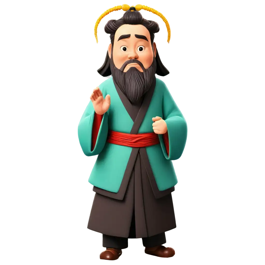 Confucius Reacts in cartoon style.