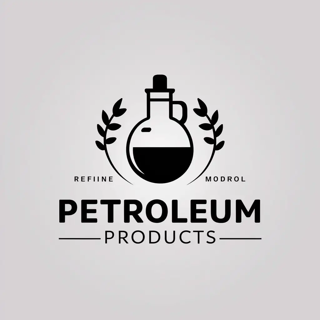 a vector logo design,with the text "Petroleum products", main symbol:refine oil,Moderate,be used in Legal industry,clear background