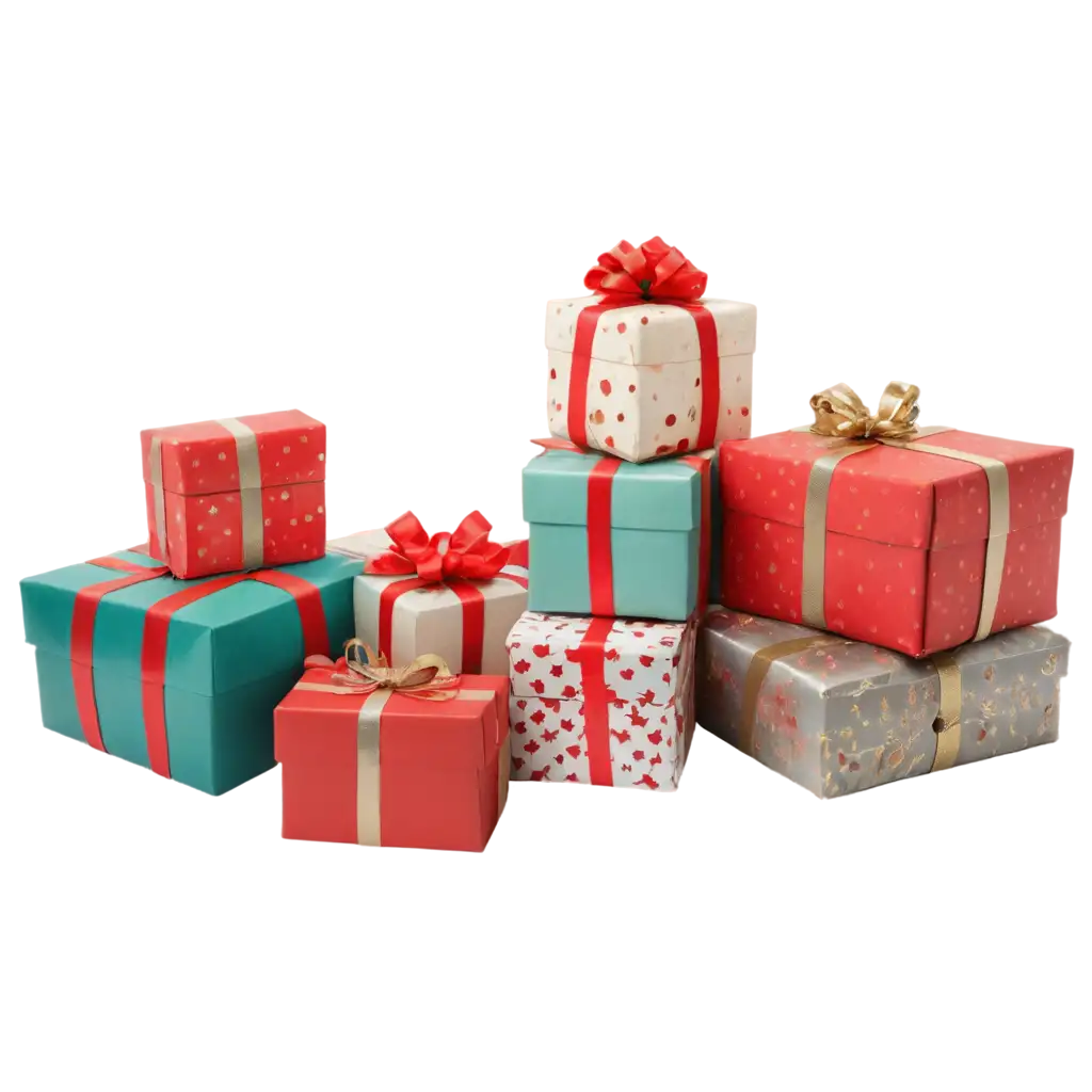 HighQuality-PNG-of-Neatly-Stacked-Christmas-Presents-for-Seasonal-Design-Projects