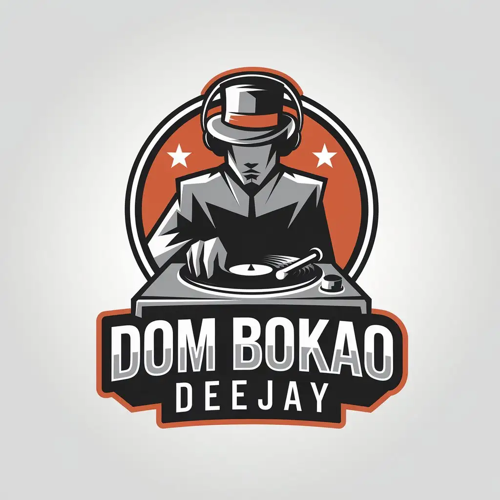 LOGO Design for DOM BOKAO DEEJAY Vector DJ Symbol for Automotive Industry