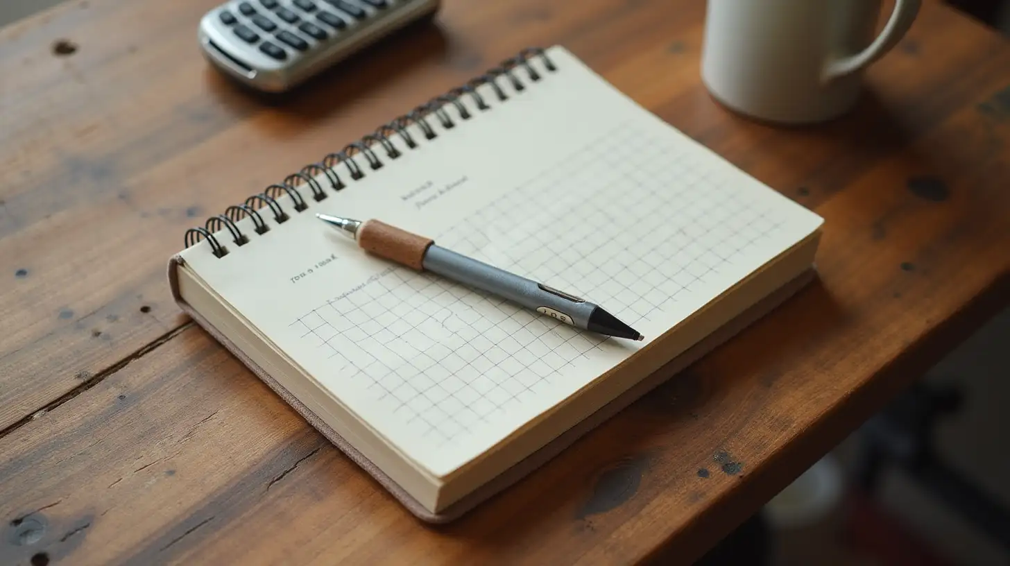 Stylish Notebook Stand on Wooden Desk