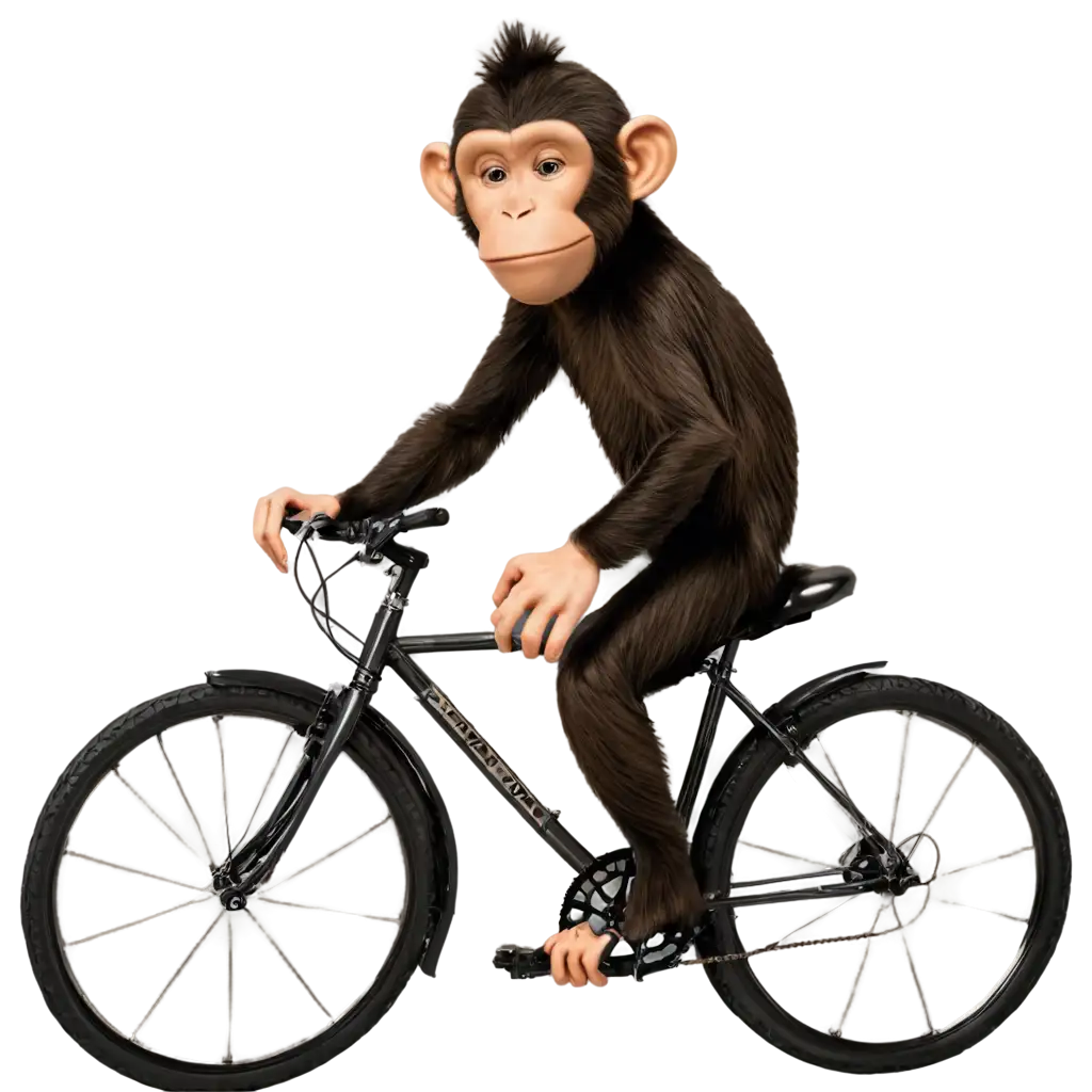 Bicycle-Monkey-PNG-Image-Playful-and-Creative-Artwork-for-Digital-Projects