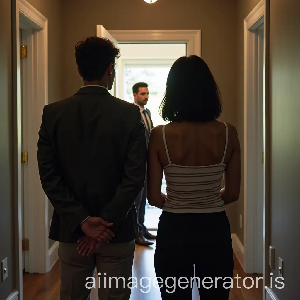 Latino-Woman-and-Elegant-Man-at-Open-House-Door