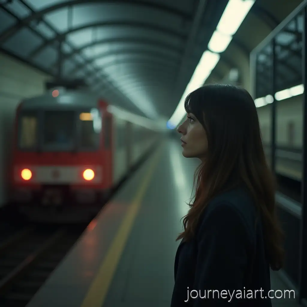 Woman-Standing-on-Train-Platform-with-Tears-as-Train-Pulls-Away