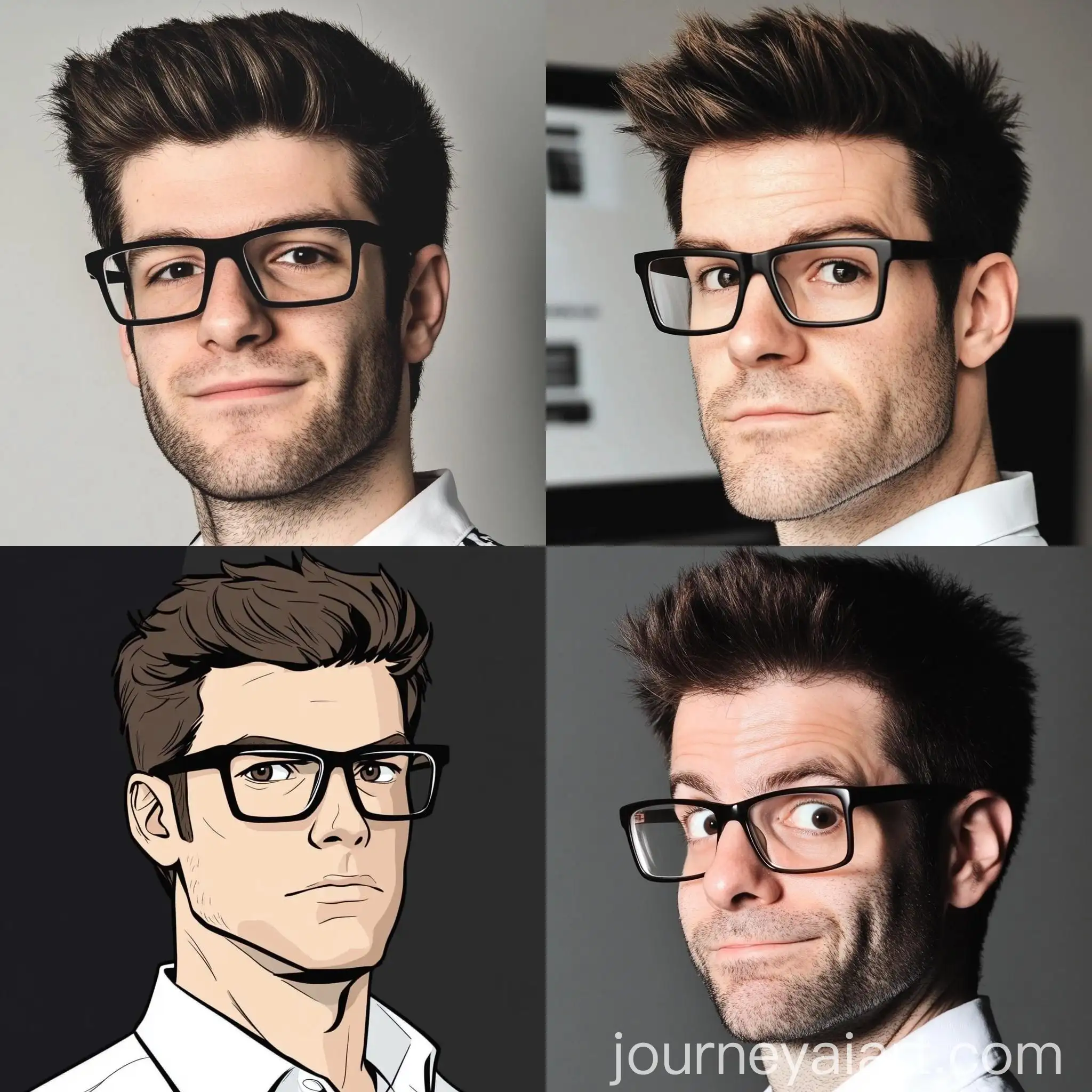 Intelligent-Man-with-Short-Brown-Hair-in-White-Shirt-and-Glasses