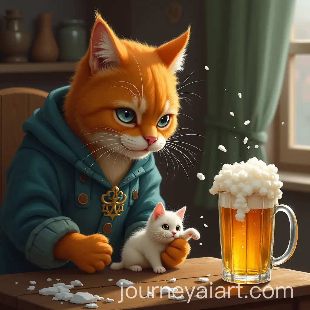 Friends-Drinking-Water-and-Beer-Sniffing-Cats