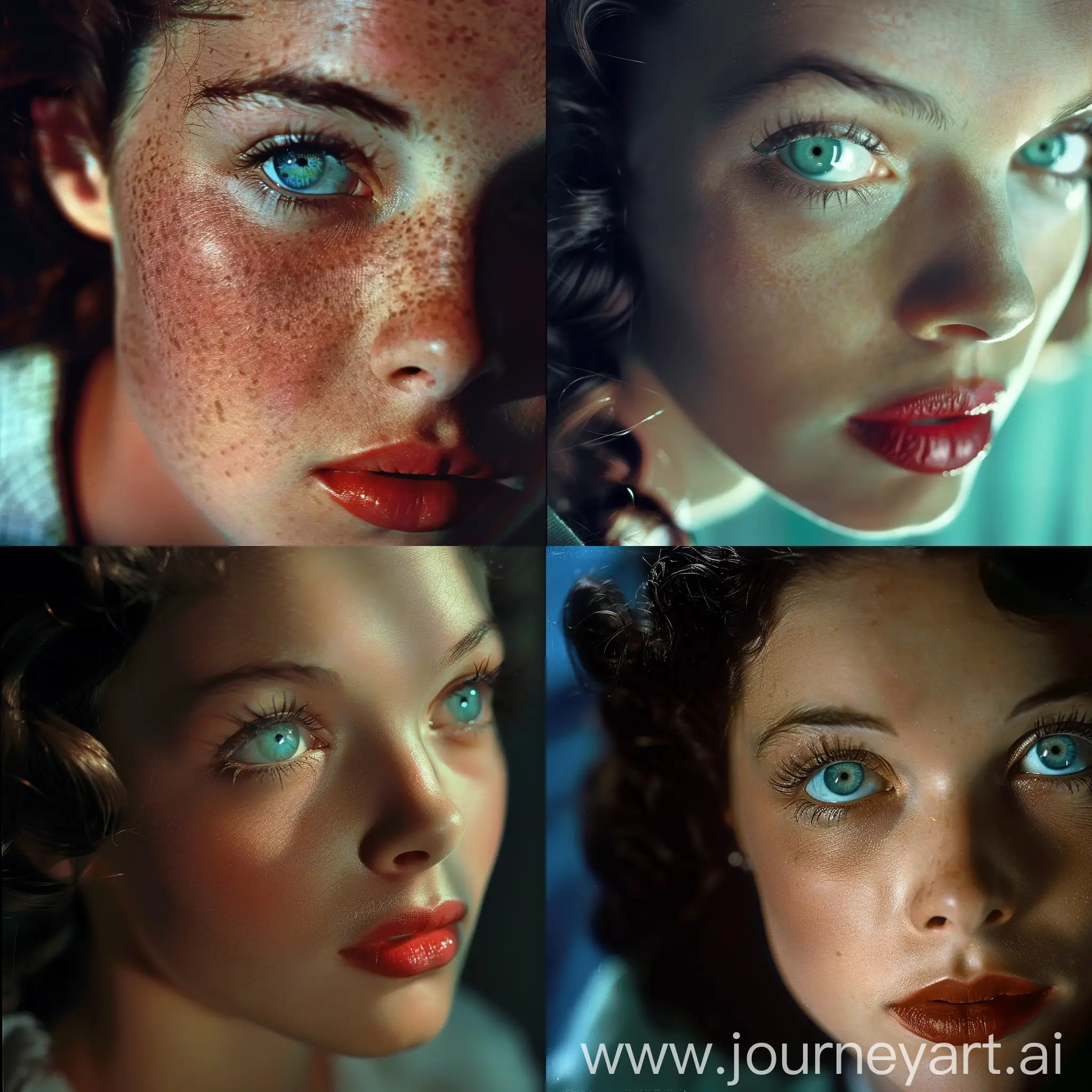 Beautiful-Woman-with-Turquoise-Eyes-1939-Color-Photography