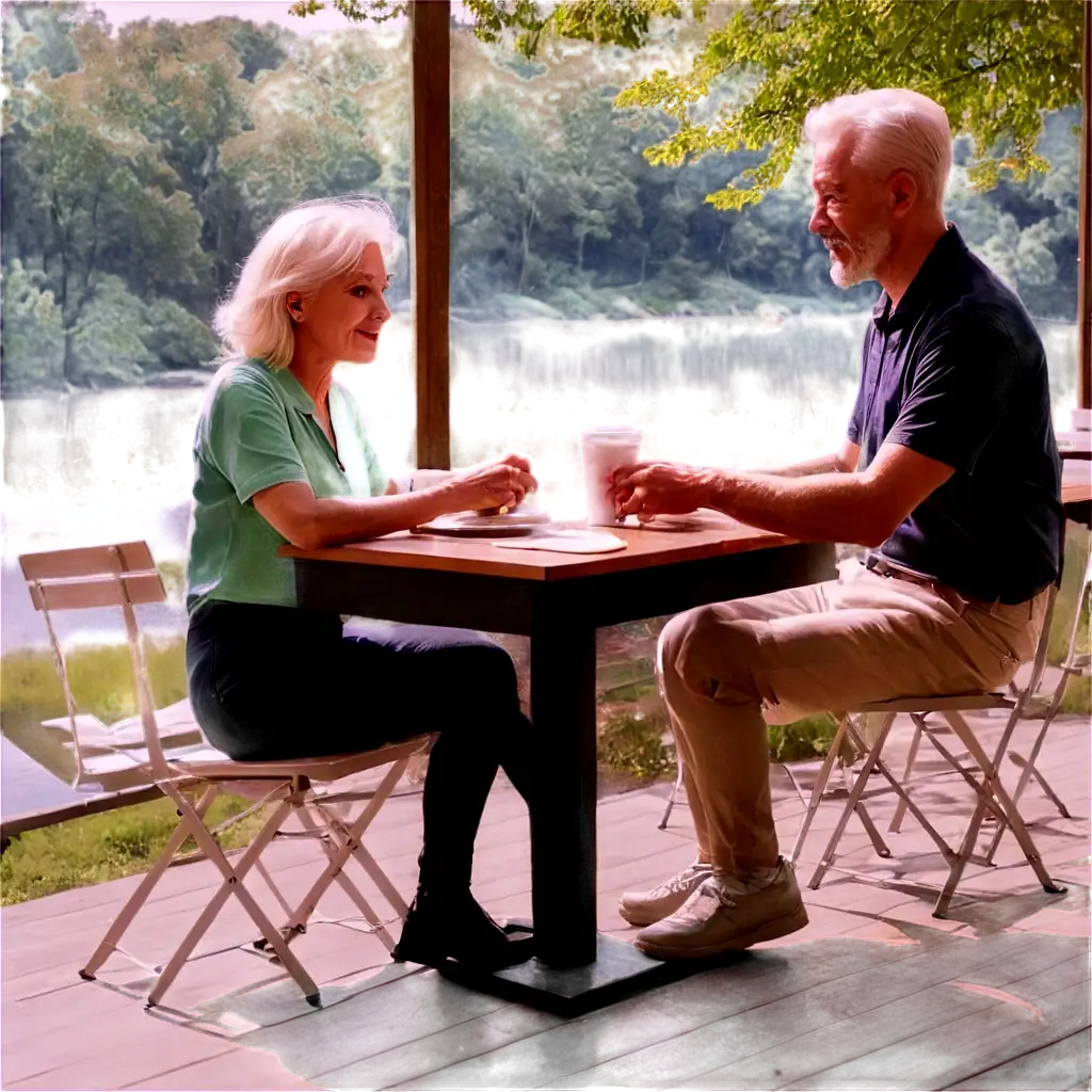 Photorealistic-PNG-of-MiddleAged-and-Elderly-People-Dining-by-the-River-in-a-Bright-Restaurant-Setting