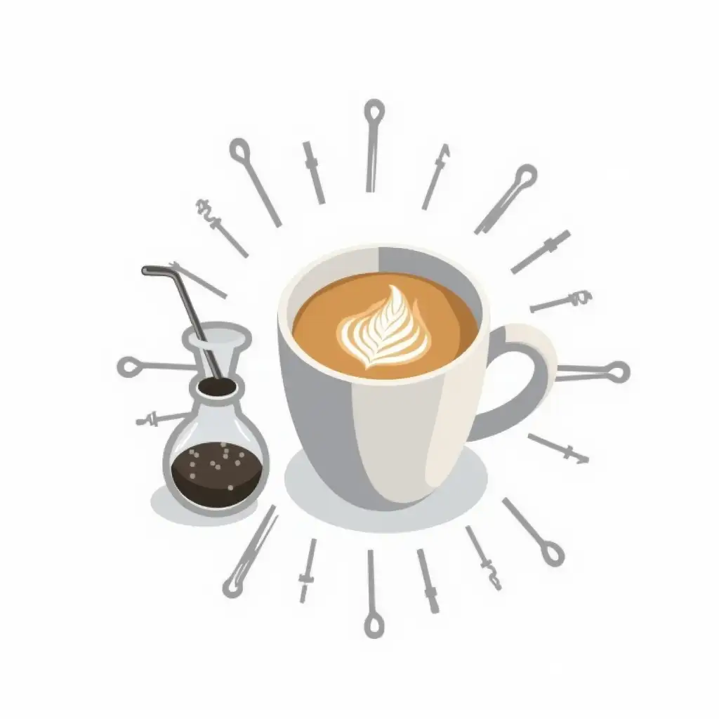 Logotype-Featuring-Latte-Tracks-Laboratory-Equipment-and-Code-Lines-on-White-Background