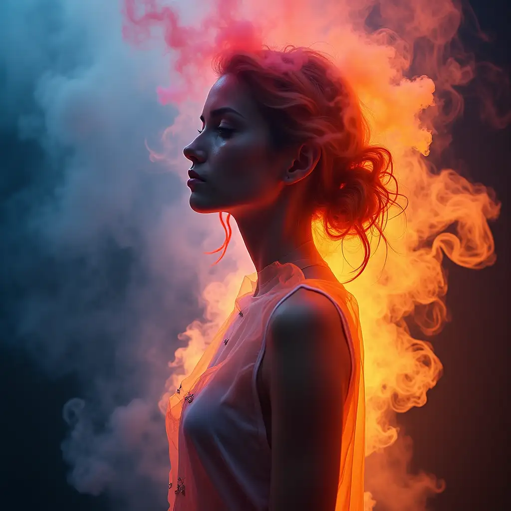 Transparent-Girl-Formed-from-Colorful-Smoke-and-Fire