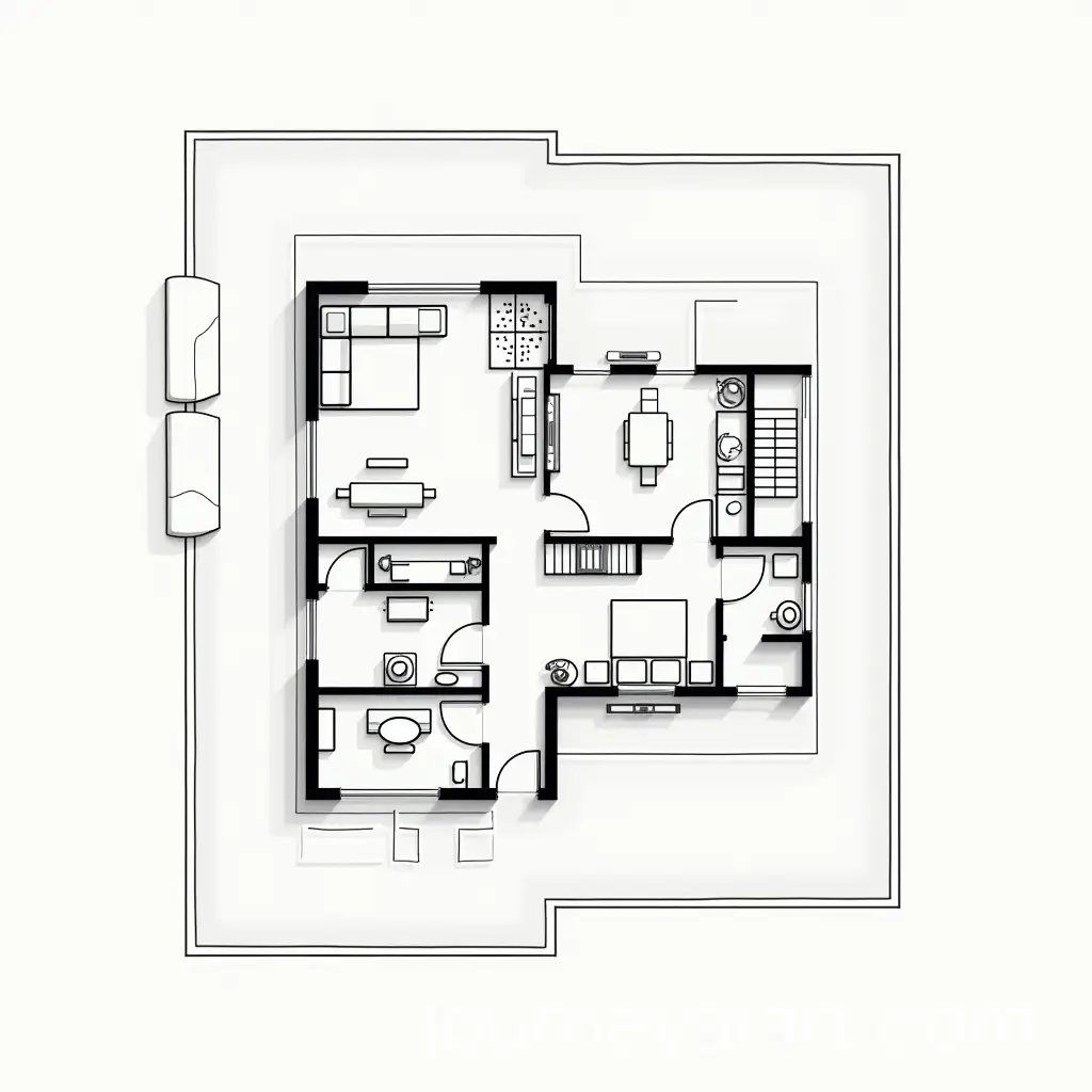 DetailedAI-Image-Prompt-Expansion-2D-Floor-Plan-for-a-Modern-House