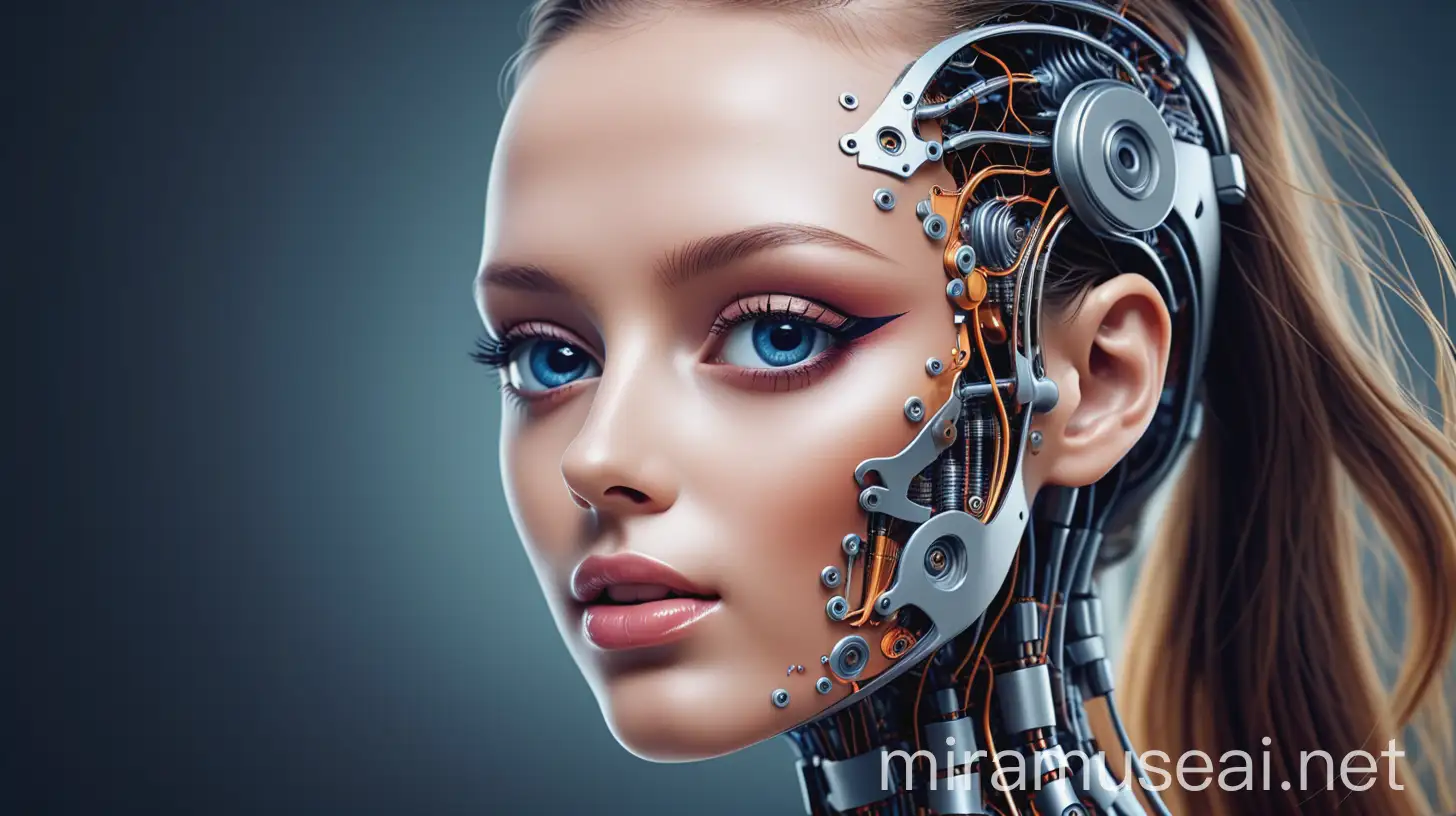 HD Artificial Intelligence Concept Illustration with Modern Technology Elements