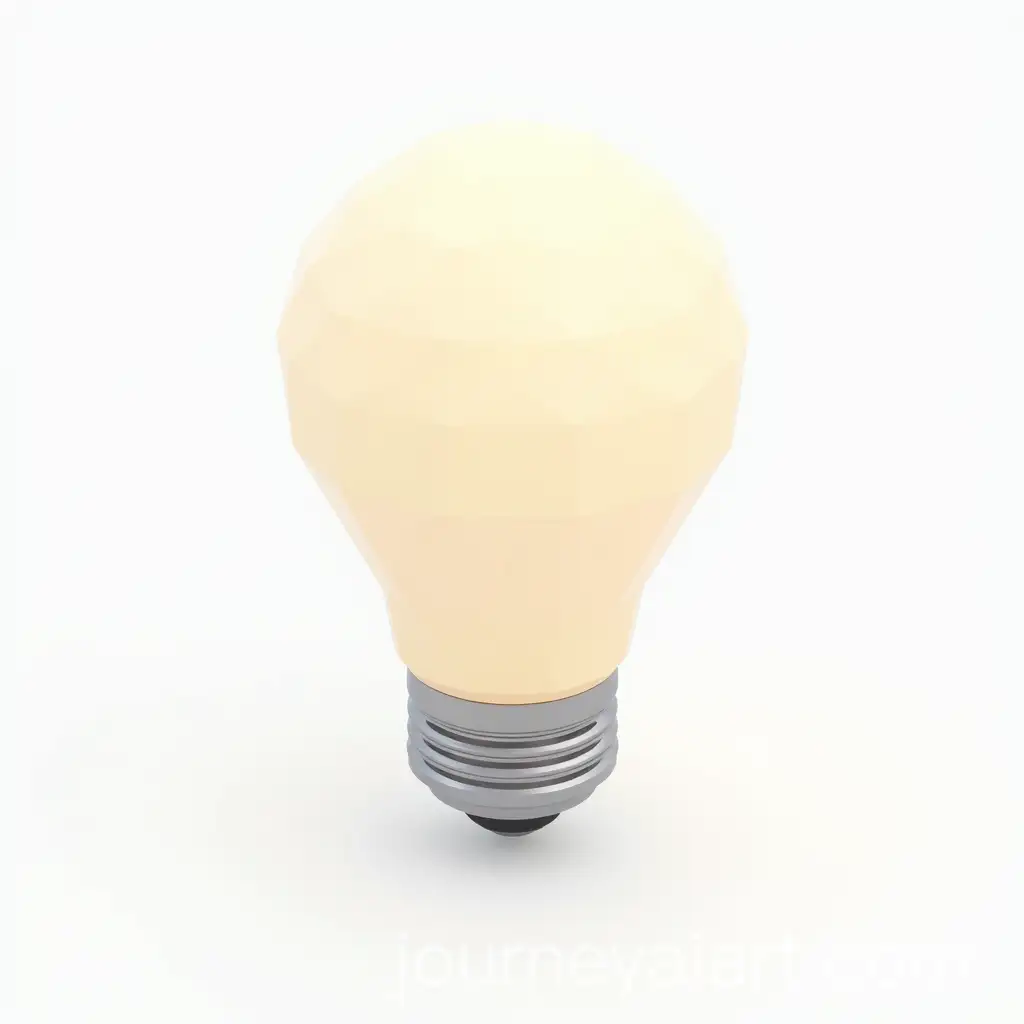 Isometric-Voxel-Light-Bulb-on-a-Plain-White-Background