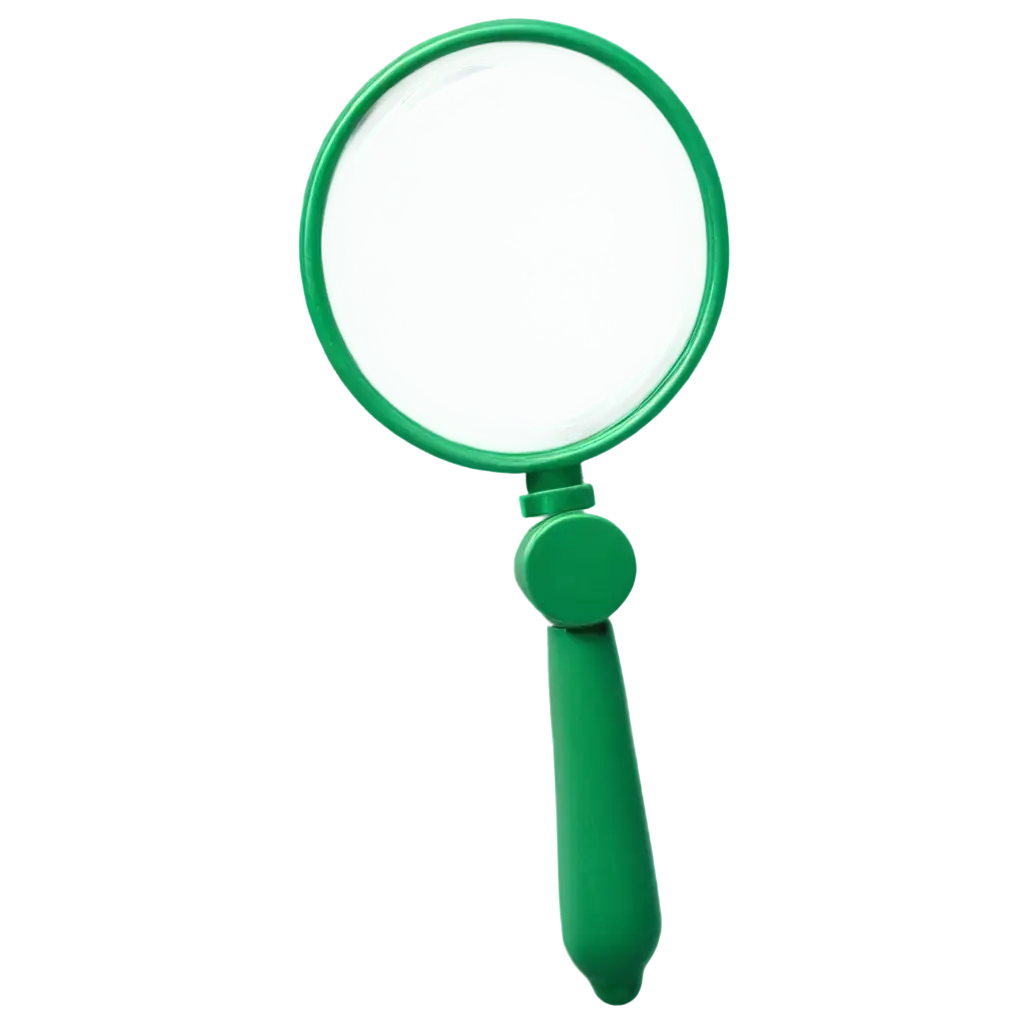 green question sign with a magnifying glass