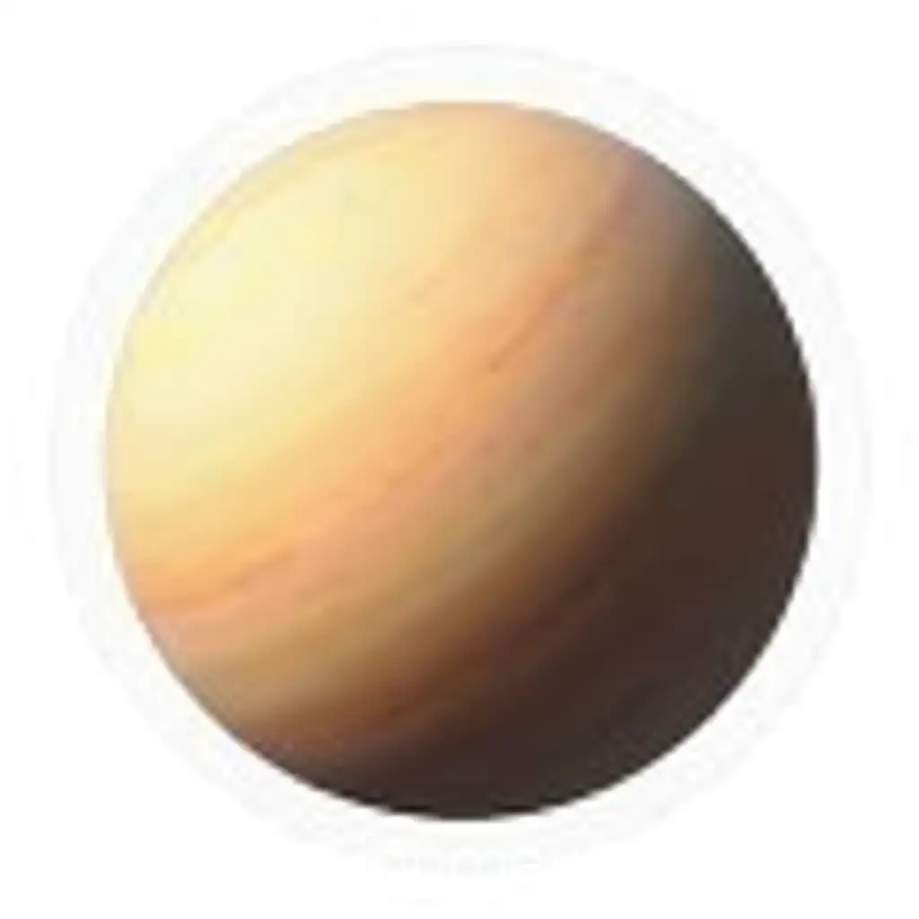 UltraRealistic-Venus-Planet-on-White-Background-with-Transparent-Corner