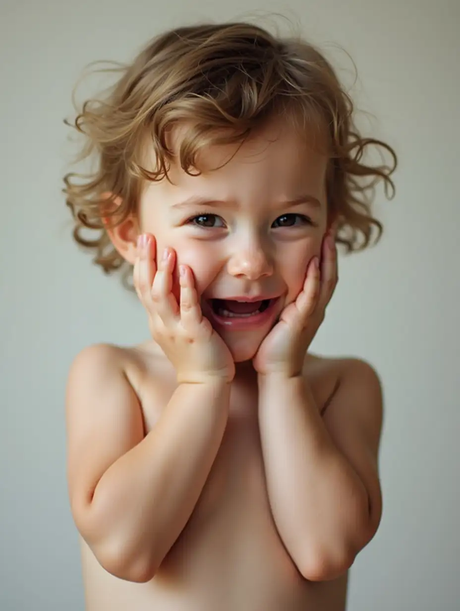 FiveYearOld-Child-Playfully-Pulling-a-Face-and-Leaning-Forward