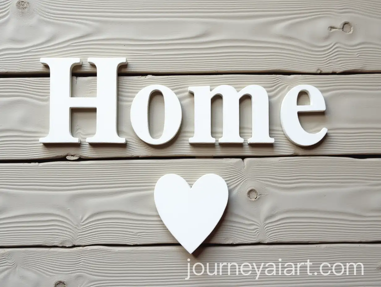 Shabby-Chic-Home-Decor-with-White-Heart-on-Wooden-Planks