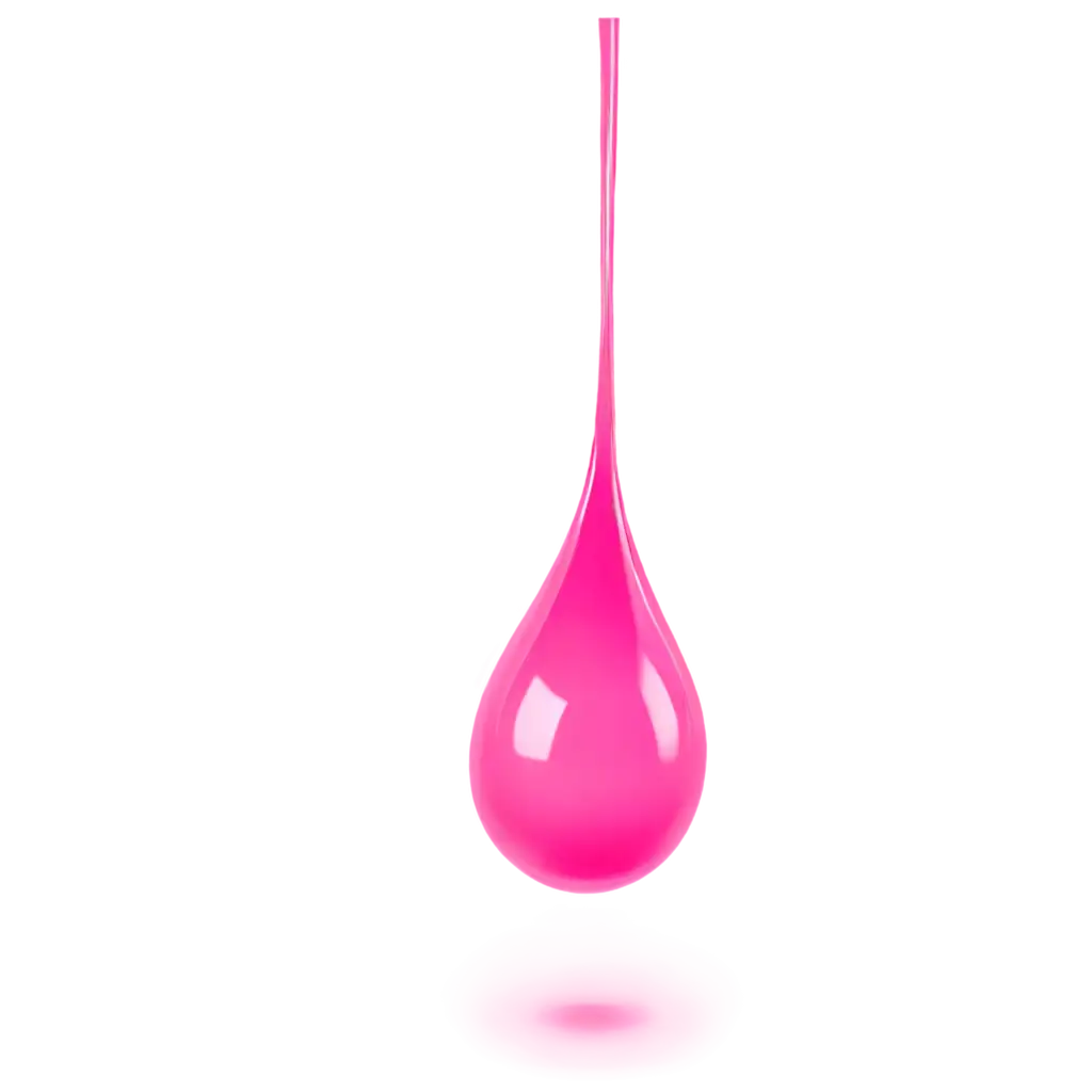 created a droplet falling down bottom pink color