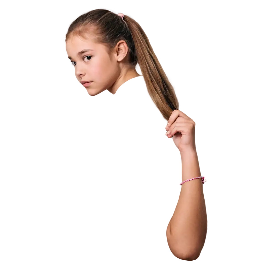 PNG-Image-of-a-Girl-with-a-Ponytail-Sticking-Out-of-Her-Head-Unique-and-EyeCatching-Design