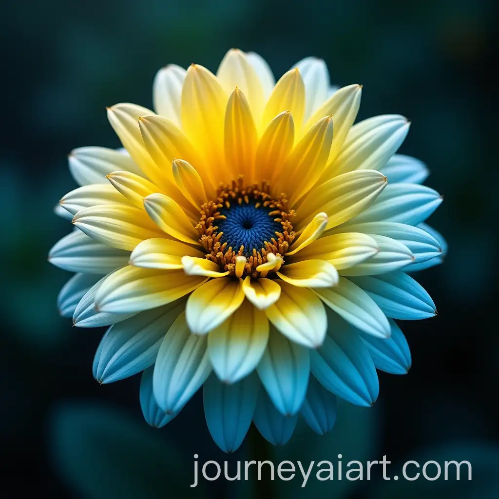 ColorChanging-Flower-from-Yellow-to-Blue-in-a-Beautiful-Garden-Setting