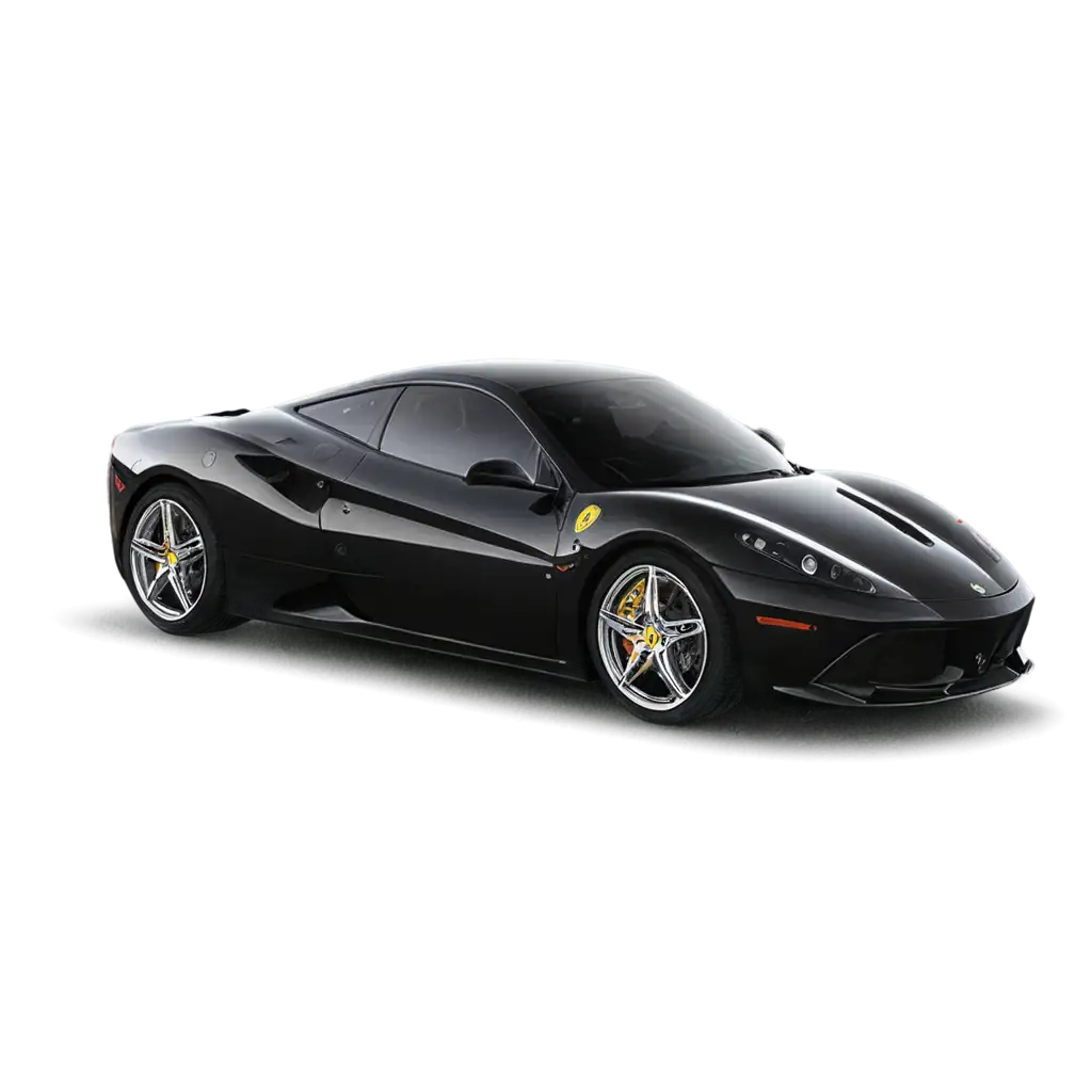 A black ferrari car