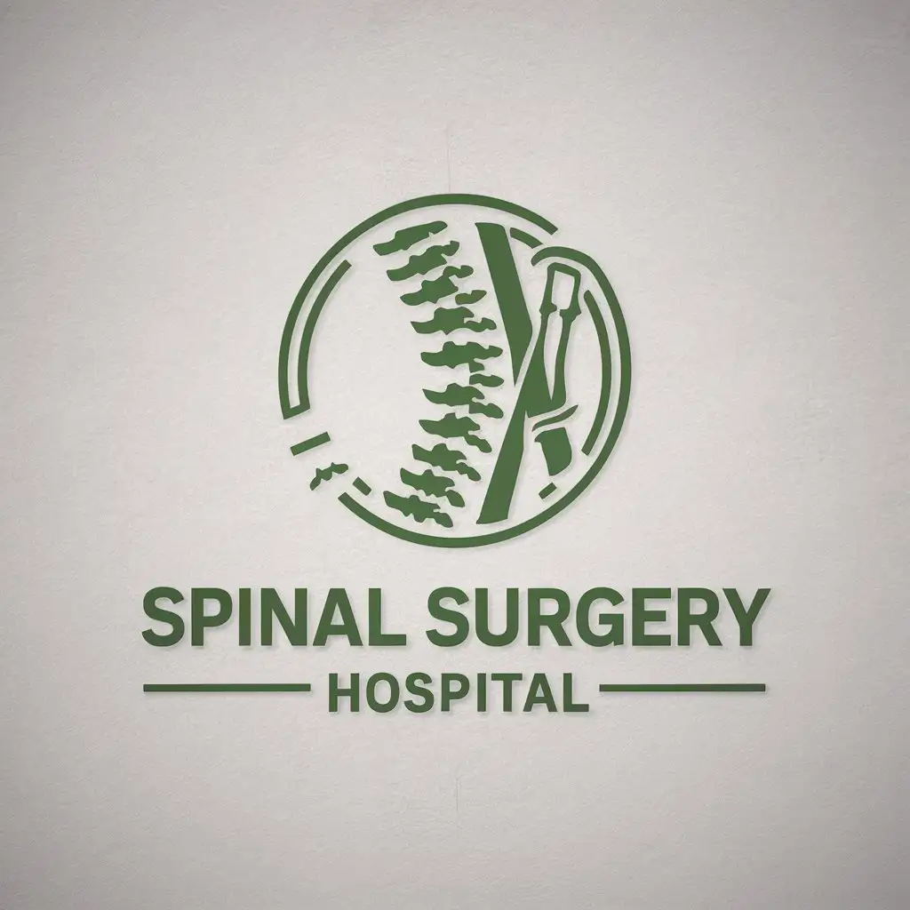 a vector logo design,with the text "spinal surgery hospital", main symbol:spine/bamboo,Moderate,be used in Medical Dental industry,clear background