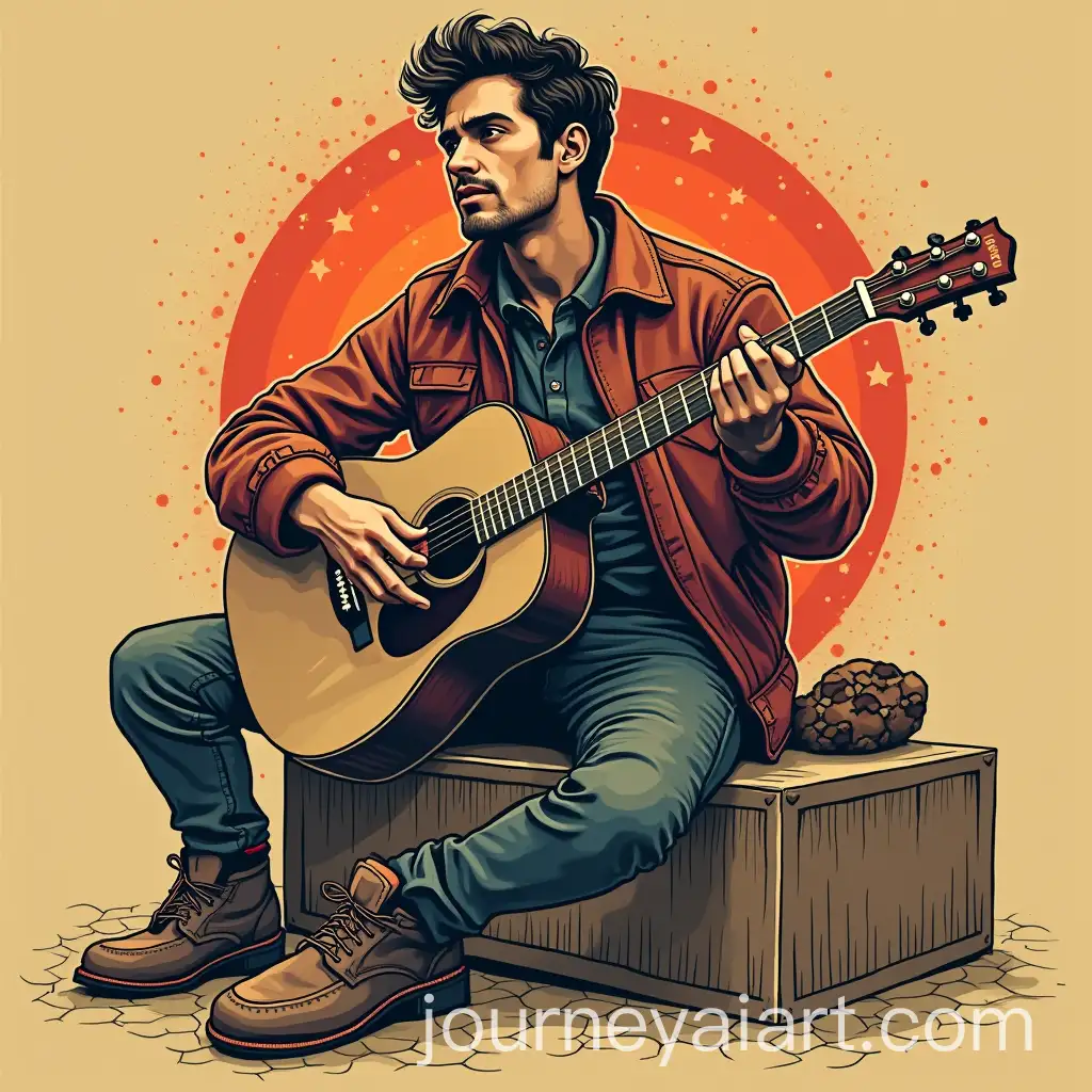 Typography-Design-Featuring-the-Word-HOSSEIN-with-a-Young-Man-Trading