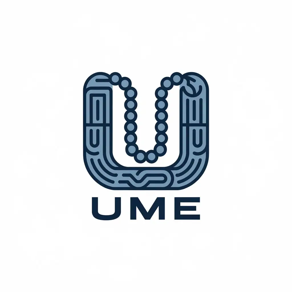 LOGO Design for UME Modern Beads with Clear Background