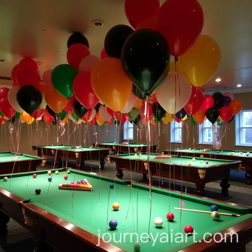 Balloon-Decorations-for-80th-Birthday-Party-with-Snooker-and-Poker-Theme