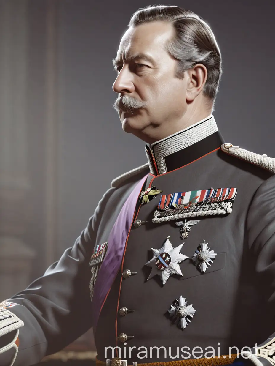 Wilhelm III in Photorealistic Digital Render with Dynamic Lighting and High Detail