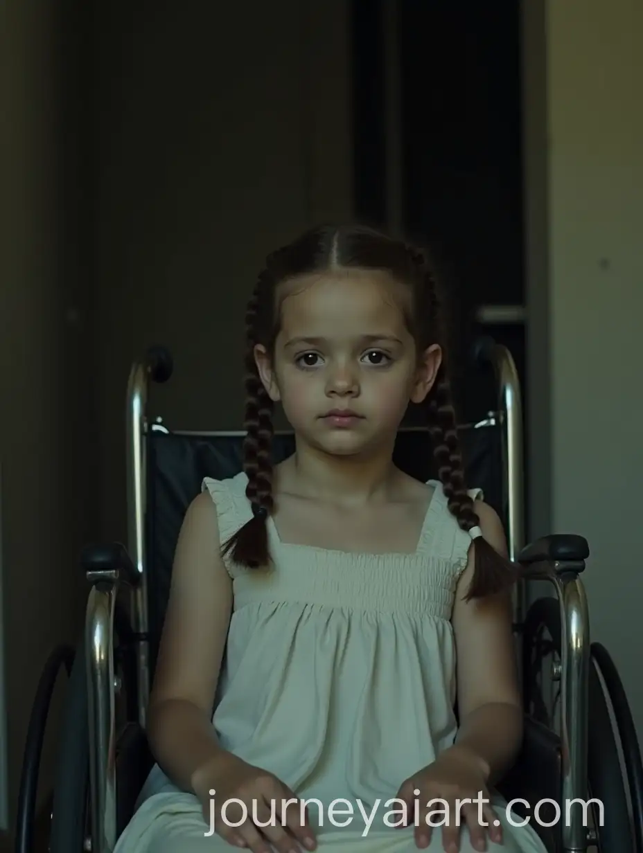 Eerie-Scene-of-10YearOld-Egyptian-Girl-in-a-Wheelchair